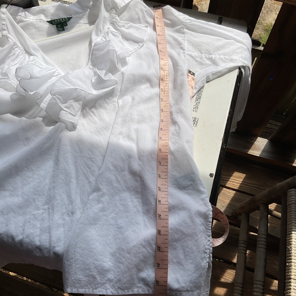 Ralph Lauren Classic Poets  6 White Cotton Blouse See photos for measurements - Picture 8 of 10